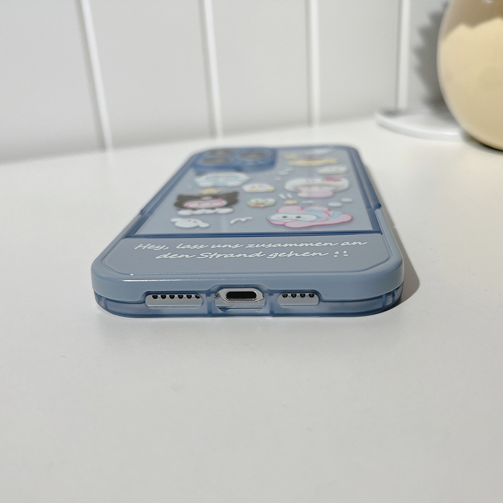 Ốp Điện Thoại In Họa Tiết Thời Trang Chống Rơi Kèm Giá Đỡ Cho iPhone 14 Plus Pro Max 13 12