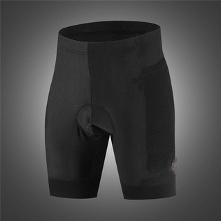 Quần Short Đạp Xe Có Đệm Gel Chống Sốc Màu Đen Kèm Túi Đựng Điện Thoại Cho Nam