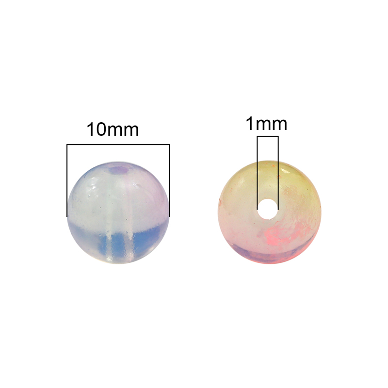 Hạt Xâu Làm Trang Sức Bằng Thủy Tinh Có 30 Màu Kích Thước 10mm
