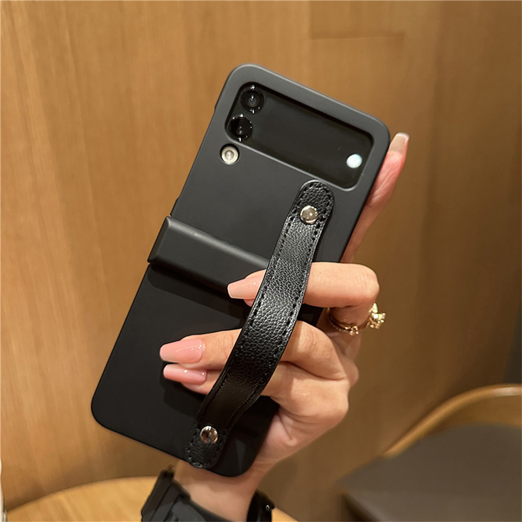 Bao Da Điện Thoại Có Dây Gài Cho Samsung Galaxy Zflip3 5G Z Flip3 Flip4 Zflip4 Đứng
