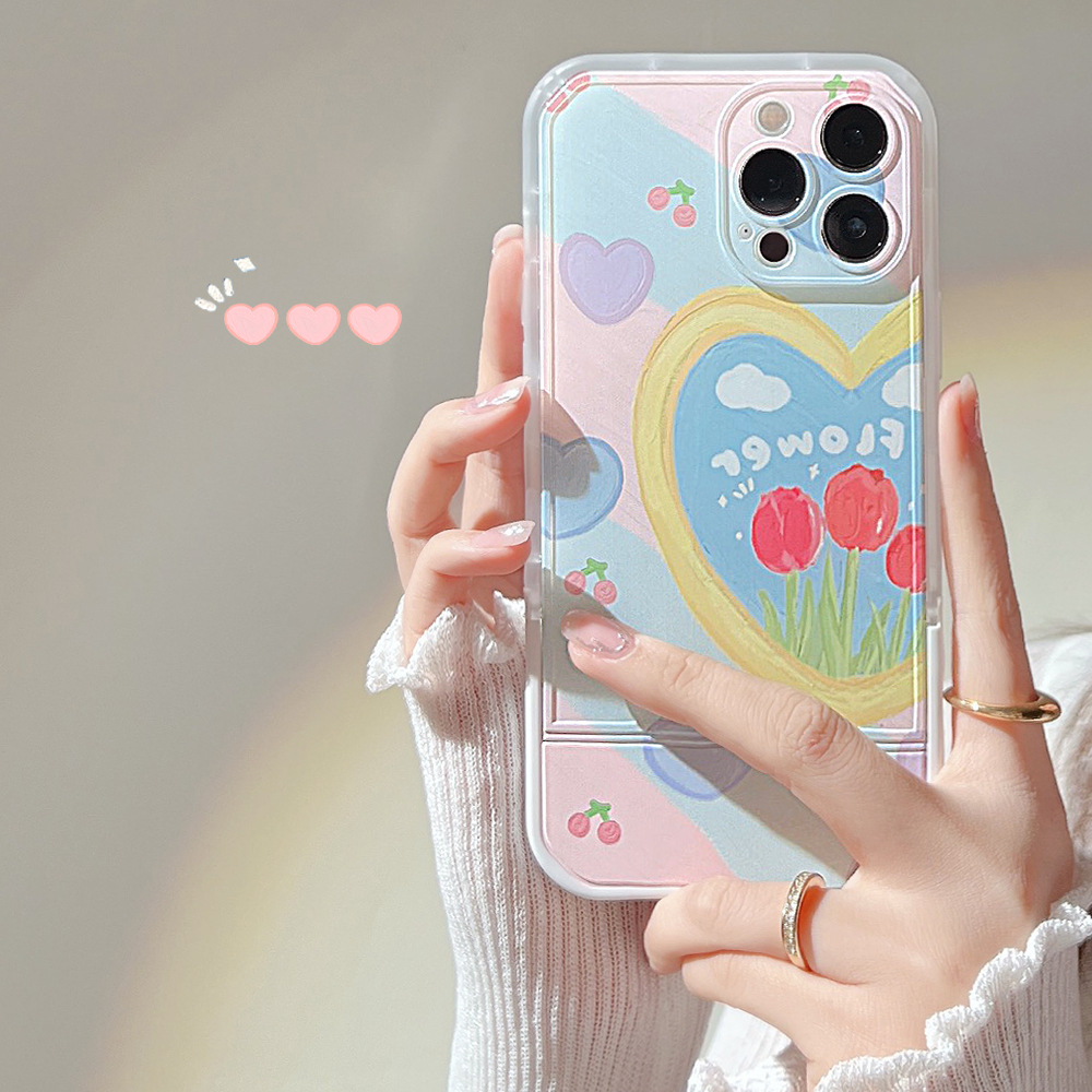 Ốp Điện Thoại Mini Chống Rơi Mẫu Mới Có Giá Đỡ Bảo Vệ Cho iPhone 14 Plus Pro Max 13 12