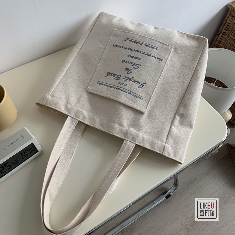 Túi vải mới của Nhật Bản dành cho nữ sinh túi xách đeo vai có sức chứa lớn Túi đeo vai sinh viên