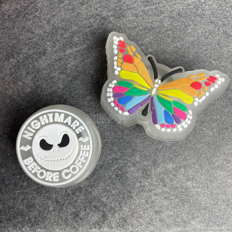 （1pc Led Sticker 3D SHOE CHARM）Đèn LED Hình Đôi Giày Dùng Trang Trí Halloween-AA107