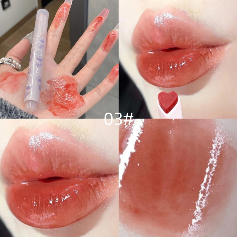Fashion Love Son Môi Không Thấm Nước Chống Dính Cốc Màu Sắc Lâu Trôi Son Môi Sinh Viên Gege Bear