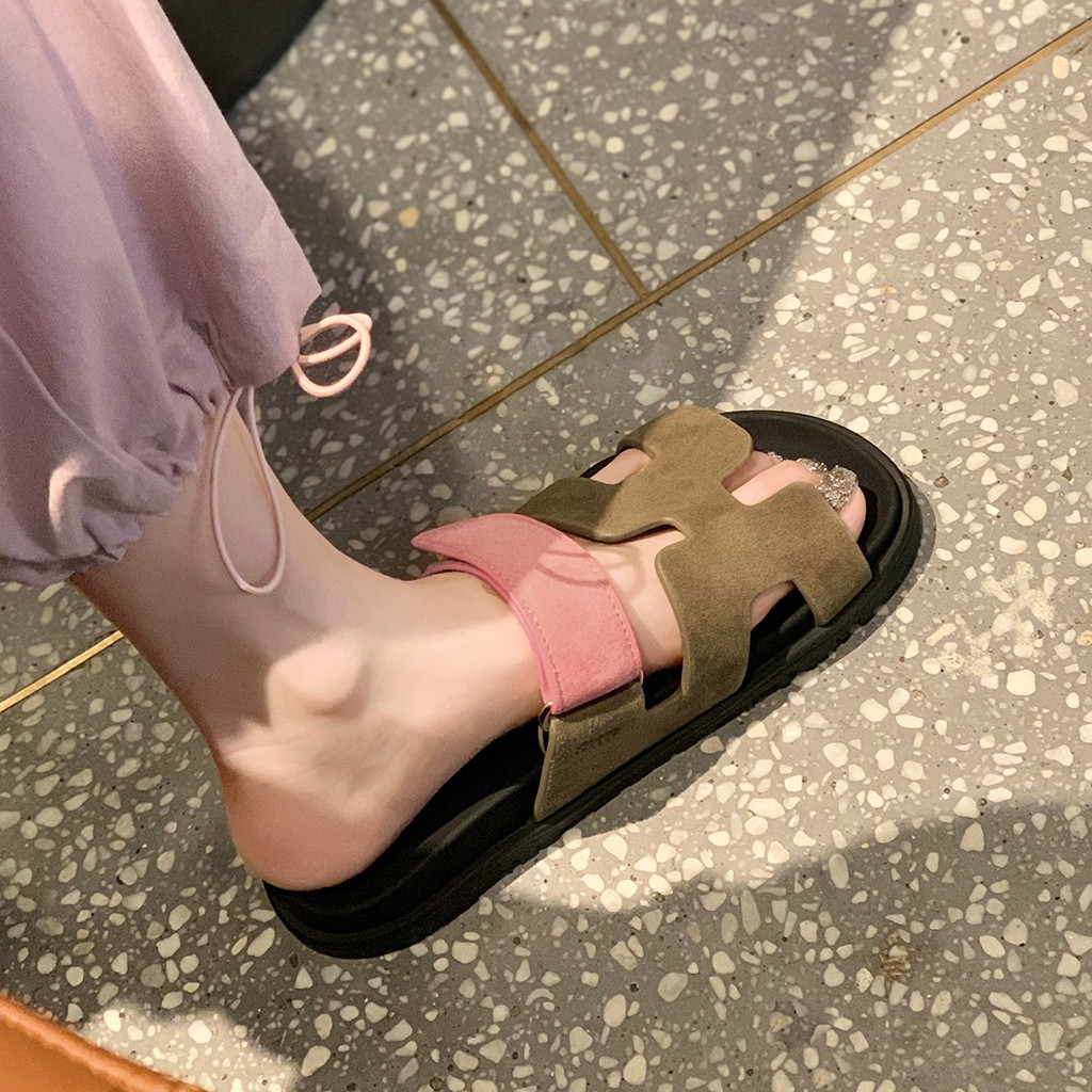 Dép Sandal Đế Bằng Một Màu Sắc Thời Trang Mùa Hè 2023 Cho Nữ