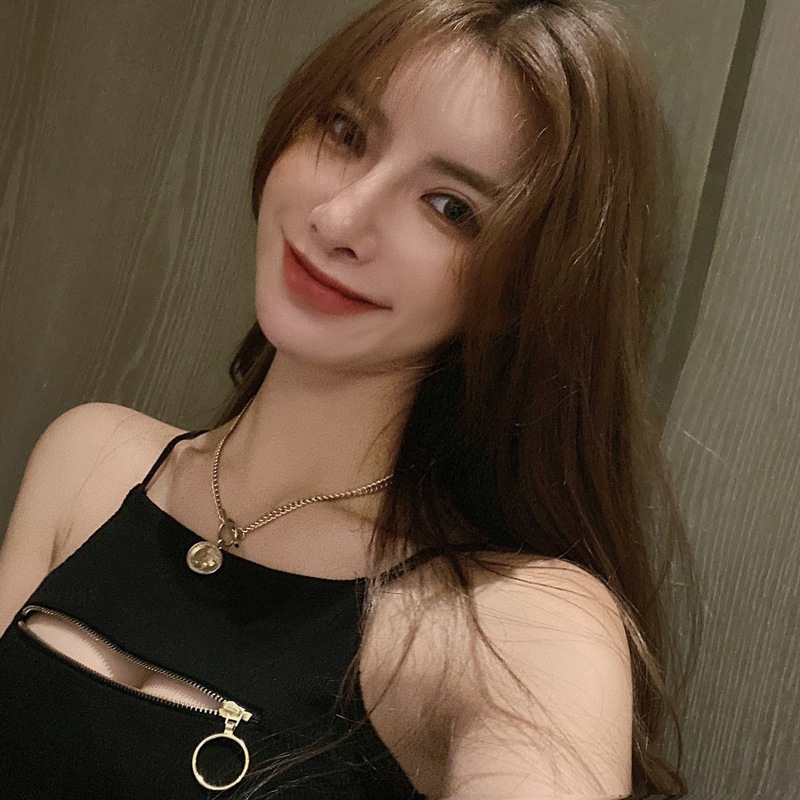 Lalisas Áo Dệt Kim Hai Dây Dáng Ôm Có Khóa Kéo Và Vòng Nhẫn Thiết Kế Mới Quyến Rũ Dành Cho Nữ