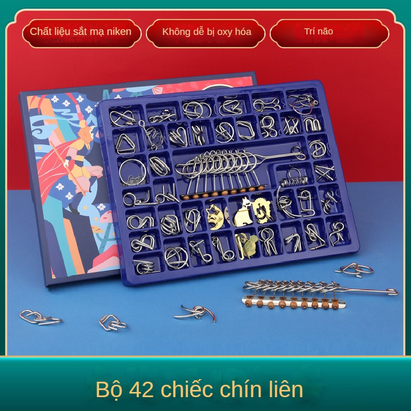 🔥Bán nóng🔥42pcs đồ chơi trí tuệ cho bé/Bộ Đồ Chơi Khóa Khổng Minh Phát Triển IQ Cho Trẻ Em Và Người Lớn