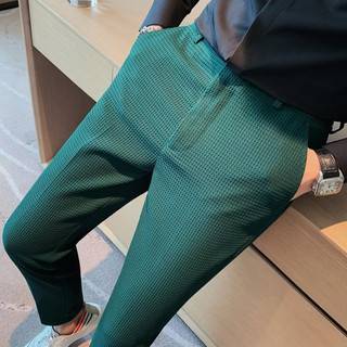 Vách Ngăn Thường Ngày Đến Mắt Cá Chân Quần Nam Size 28-36 Mùa Hè Mỏng Phù Hợp Với Công Sở Quần Slim-fit Chân Nhỏ Không Kim Cương Cao Cấp Phù Hợp Với Quần