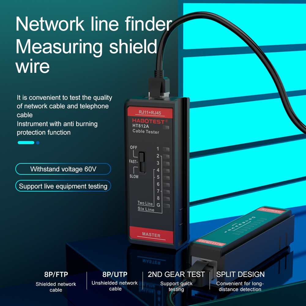 Máy Kiểm Tra Dây Cáp Mạng habotest ht812a 8p / 6p / 4p / 2p