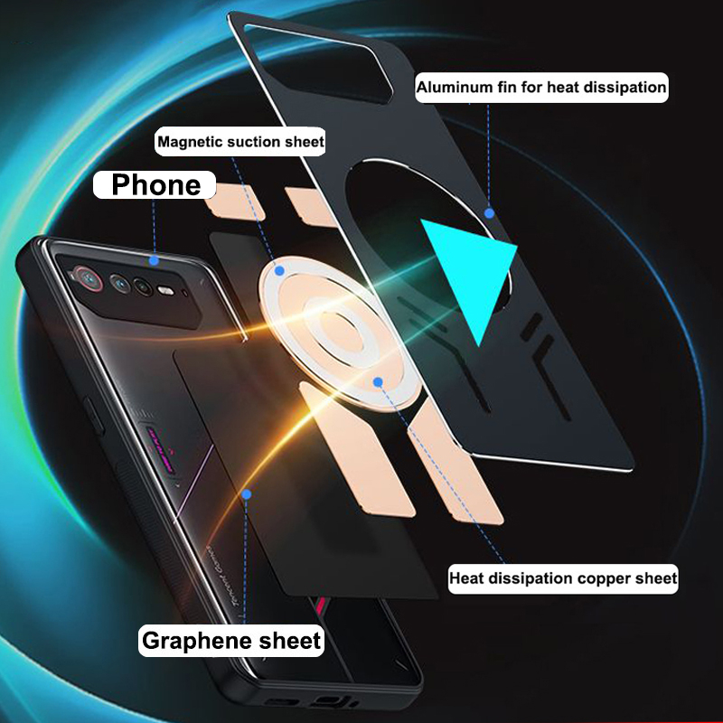 Ốp Điện Thoại Nhôm Đồng Tản Nhiệt Cho Asus ROG 5 Case ROG 5S Pro Asus ROG 6 Pro ROG6 Pro Shell For ROG5 ROG5S Pro 5G