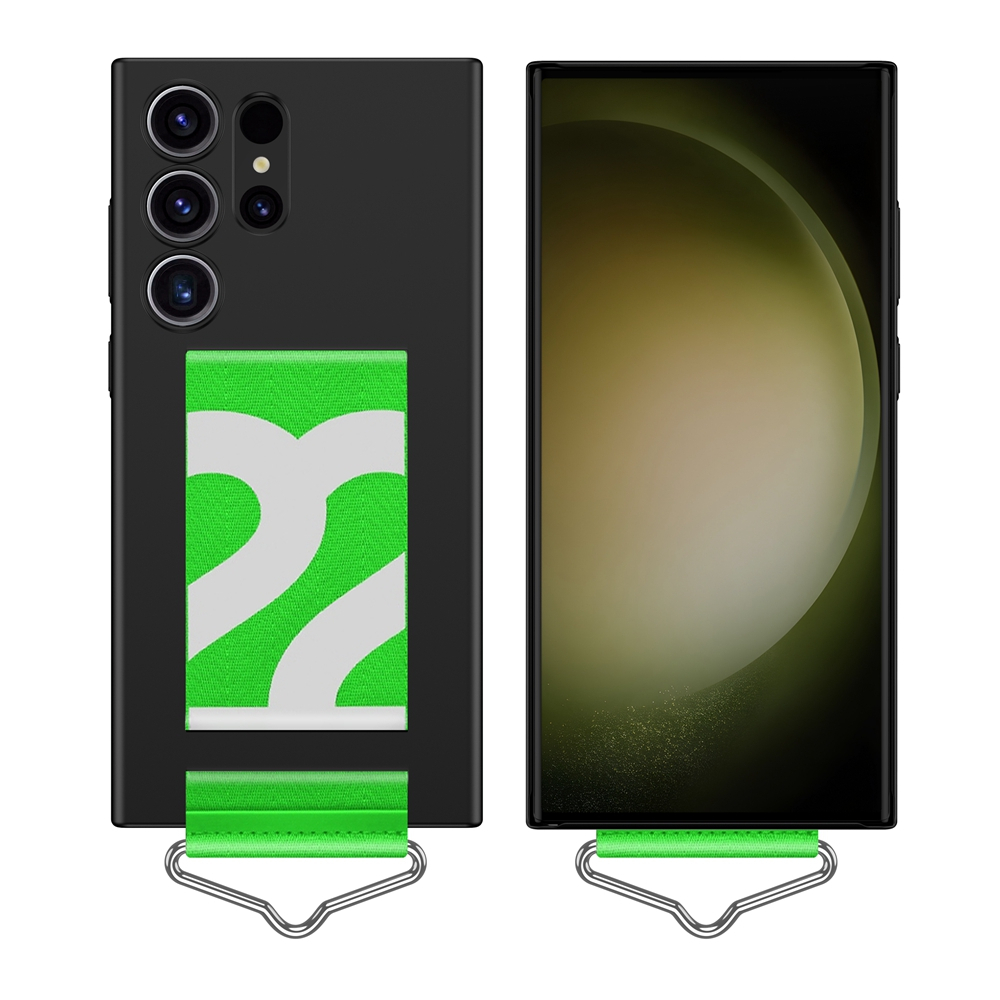 Ốp Lưng Nhựa Cứng Có Dây Đeo Tay Cho Samsung Galaxy S23 Ultra S23 Plus