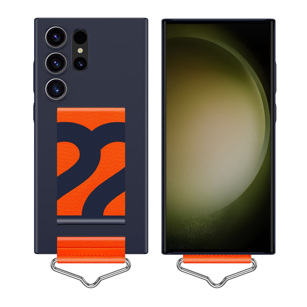 Ốp Lưng Nhựa Cứng Có Dây Đeo Tay Cho Samsung Galaxy S23 Ultra S23 Plus