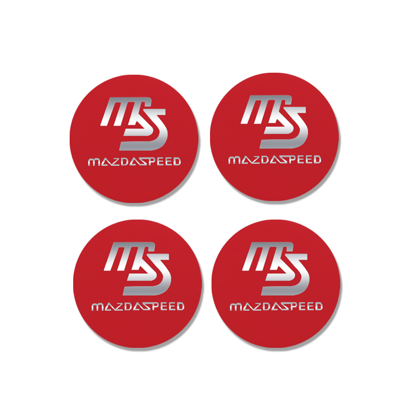 Bộ 4 Nắp Đậy Trục Bánh Xe Hơi Mazda Speed Atenza MX3 MX5 Axela Mxs Bằng Nhôm 56mm