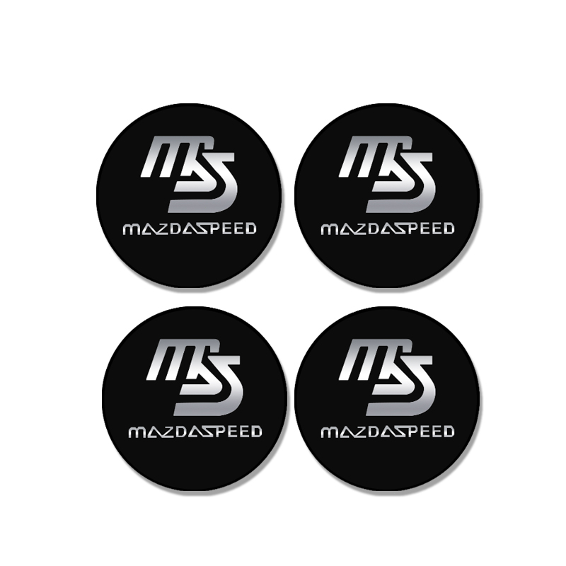 Bộ 4 Nắp Đậy Trục Bánh Xe Hơi Mazda Speed Atenza MX3 MX5 Axela Mxs Bằng Nhôm 56mm