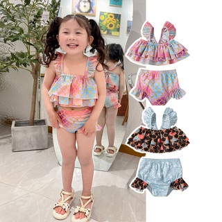 Bộ Đồ Bơi Bikini 2 Mảnh Hình Nàng Tiên Cá Cho Bé Gái Từ 1-5 Tuổi