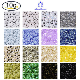 10g MIYUKI Delica Beads Cylinder Japanese Seed Beads 11/0 (DB1570) Opaque Ghost Gray Luster 1.3x1.6mm Hole: 0.8mm about 2000pcs/10g