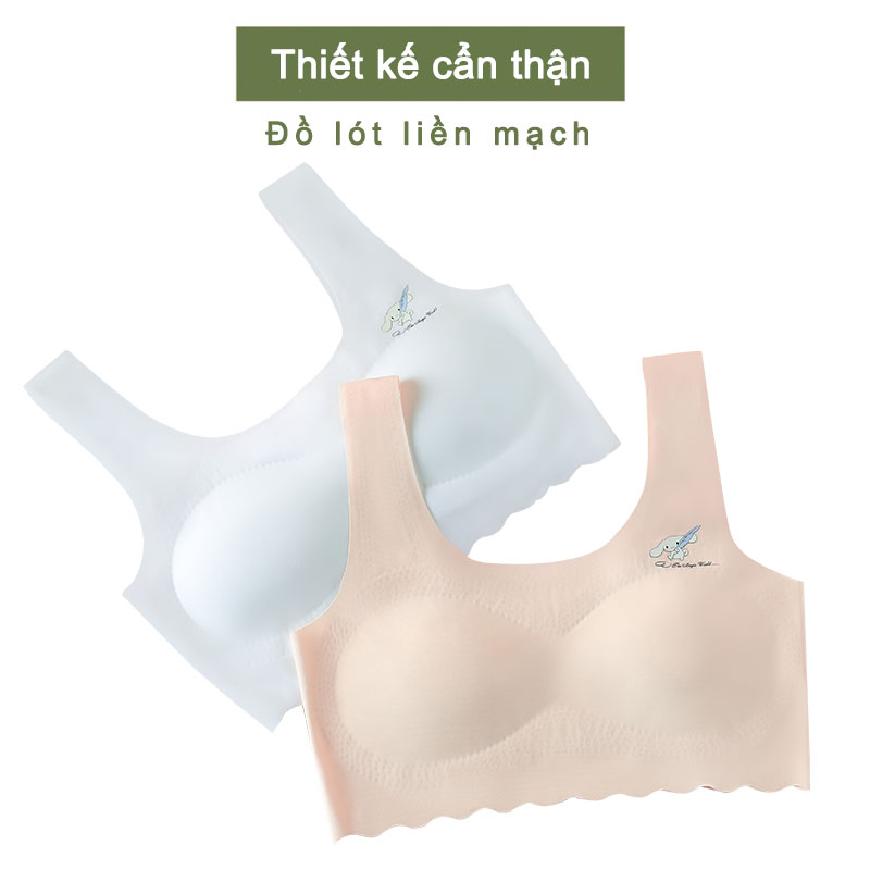 Áo lót học sinh dễ thở cho bé gái mới lớn dậy thì chui đầu không đường may