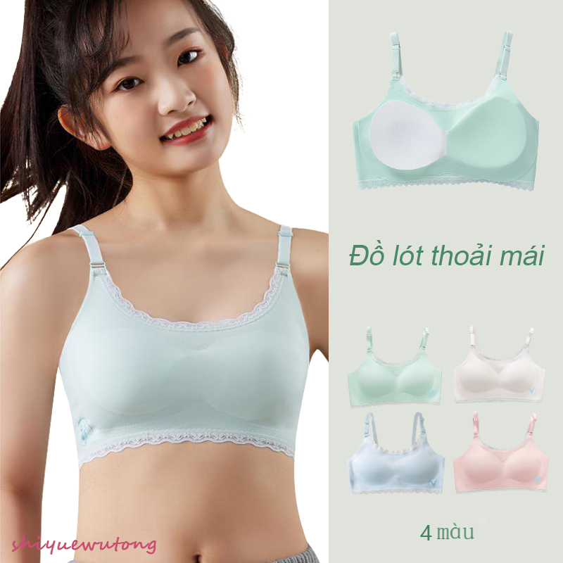 Áo lót thoáng khí cho bé gái , áo lót đệm bông cho bé gái tuổi teen chất liệu cotton co giãn, thấm hút nhanh
