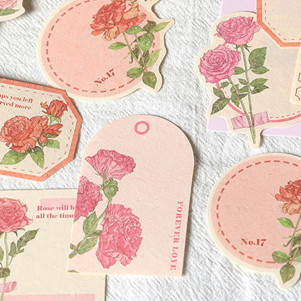 Bộ 30 Giấy Dán Ghi Chú Họa Tiết Hoa Bướm Phong Cách Vintage