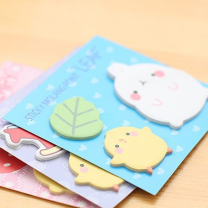 Bộ 60 Giấy Ghi Chú Họa Tiết Hoạt Hình Xinh Xắn