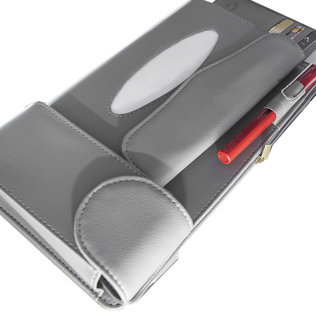 Hộp đựng giấy ăn trên ô tô  Túi Đựng Khăn Giấy Bằng Da Nhân Tạo Treo Tấm Che Nắng Đa Năng Cho Xe Hơi Vehi Winter064