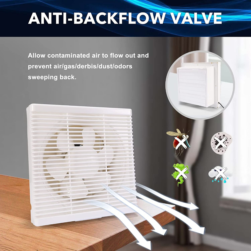 Quạt Năng Lượng Mặt Trời 20W Chống Thấm Nước + Quạt DC 12 inch Gắn Tường Thông Gió Làm Mát Phù Hợp Cho Nhà Kính / Nhà Kính / Máy Chụp Gà shed / garage