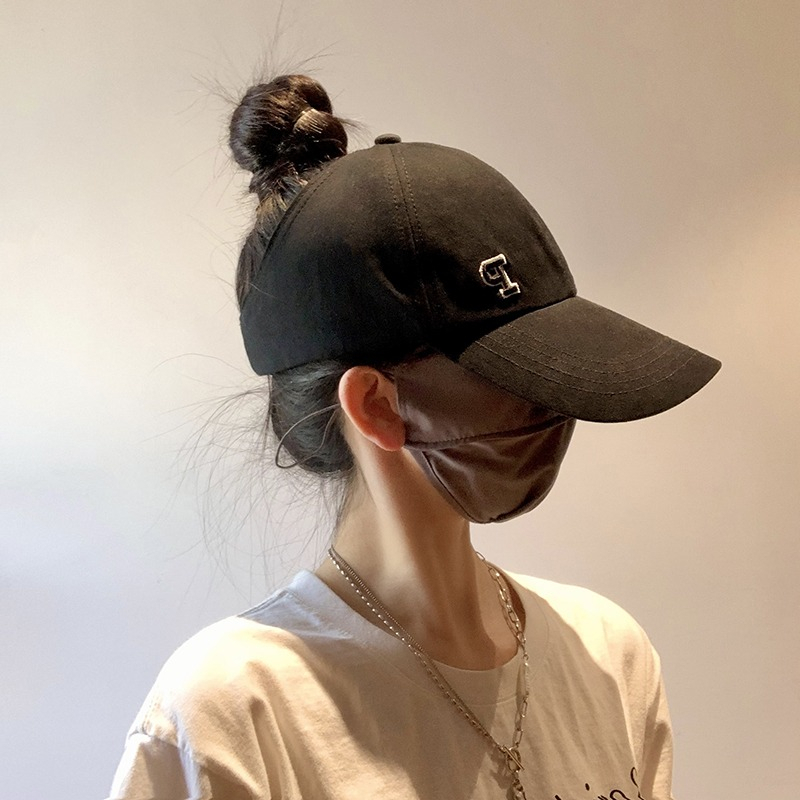 Mũ Lưỡi Trai Nửa Đầu Chống Nắng Cột Tóc Đuôi Ngựa Thời Trang Cho Nữ