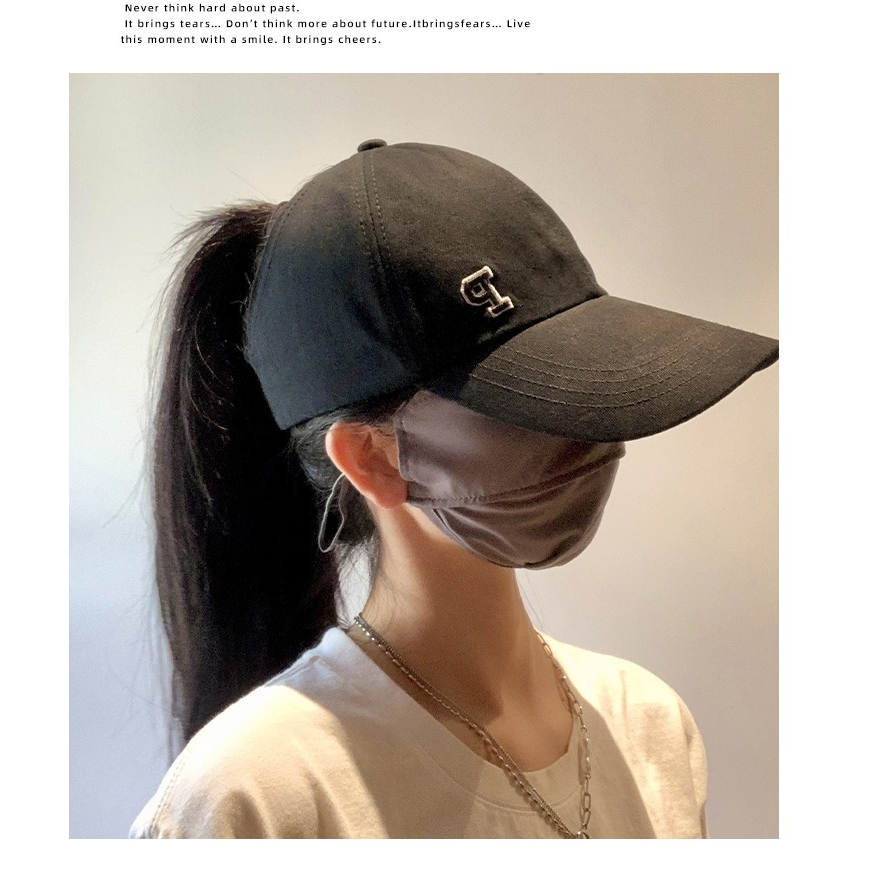 Mũ Lưỡi Trai Nửa Đầu Chống Nắng Cột Tóc Đuôi Ngựa Thời Trang Cho Nữ