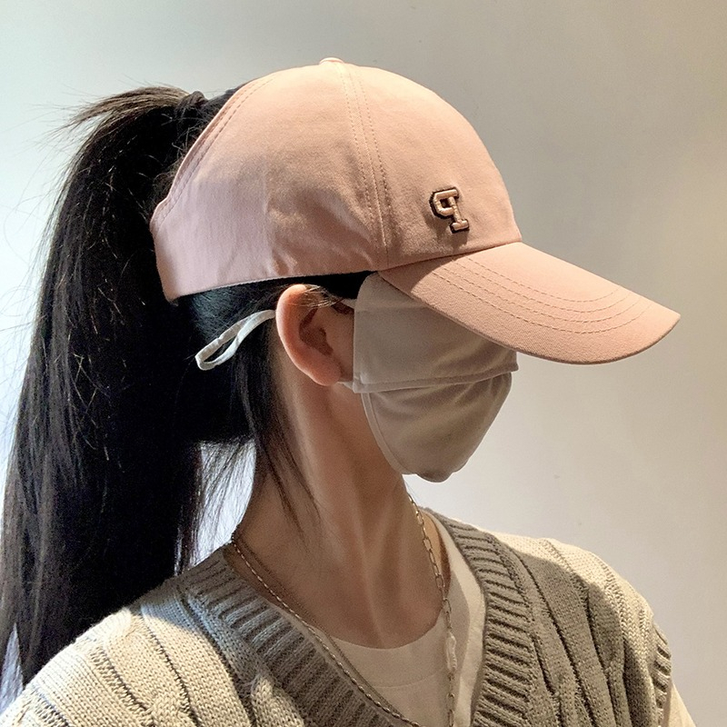 Mũ Lưỡi Trai Nửa Đầu Chống Nắng Cột Tóc Đuôi Ngựa Thời Trang Cho Nữ