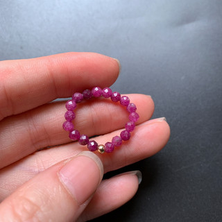 2.5-3mm mặt hạt ruby nhẫn nữ đỏ ruby ngón tay nhẫn trang sức 14k vàng miếng đệm hạt 1pc
