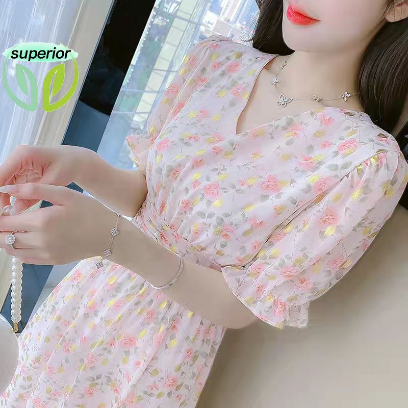 Chân Váy Voan Mỏng Cột Dây Họa Tiết Hoa Phong Cách Pháp Thời Trang Xuân Hè Cao Cấp Mới Cho Nữ