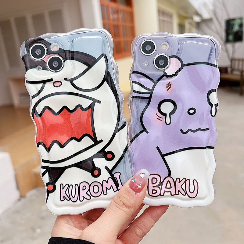 Ốp Lưng ChốNg SốC HìNh Kuromi Và Baku Cho iPhone 14Promax 14Pro 14 13Promax 13Pro 13 12Promax 12 11Promax 11 X 8 7P 6P
