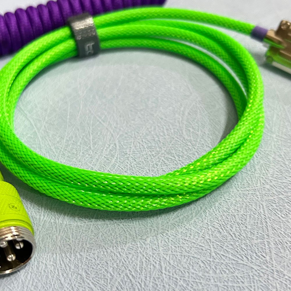 EVA01 Mechanical Keyboard Data GX16 Cable Personalization Spring Cable USB Charging Cable Type-C