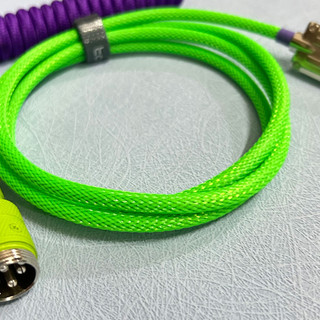 EVA01 Mechanical Keyboard Data GX16 Cable Personalization Spring Cable USB Charging Cable Type-C