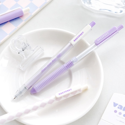 Bút Gel màu tím vani Rosyposy Vanilla Series, Bút bi, Bút đài phun nước, 0,5mm ST Nib