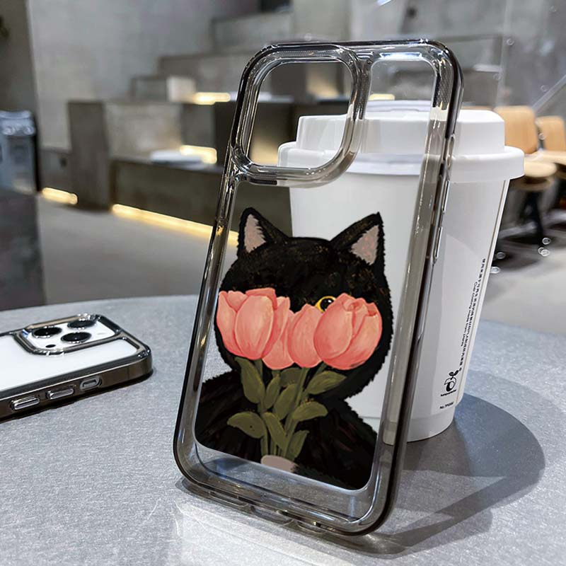Ốp Điện Thoại DecoPhone Acrylic tpu acrylic Trong Suốt Hình Mèo Cho iphone 6s 7 8 plus x xs xr 11 12 13 14 15 max pro