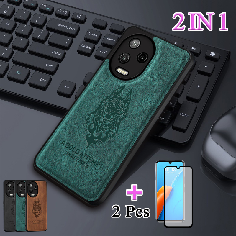 Ốp Điện Thoại Da Mặt Nhám 2 Trong 1 Bảo Vệ Toàn Diện Màn Hình Cong Cho Infinix Note 12 Pro 4G