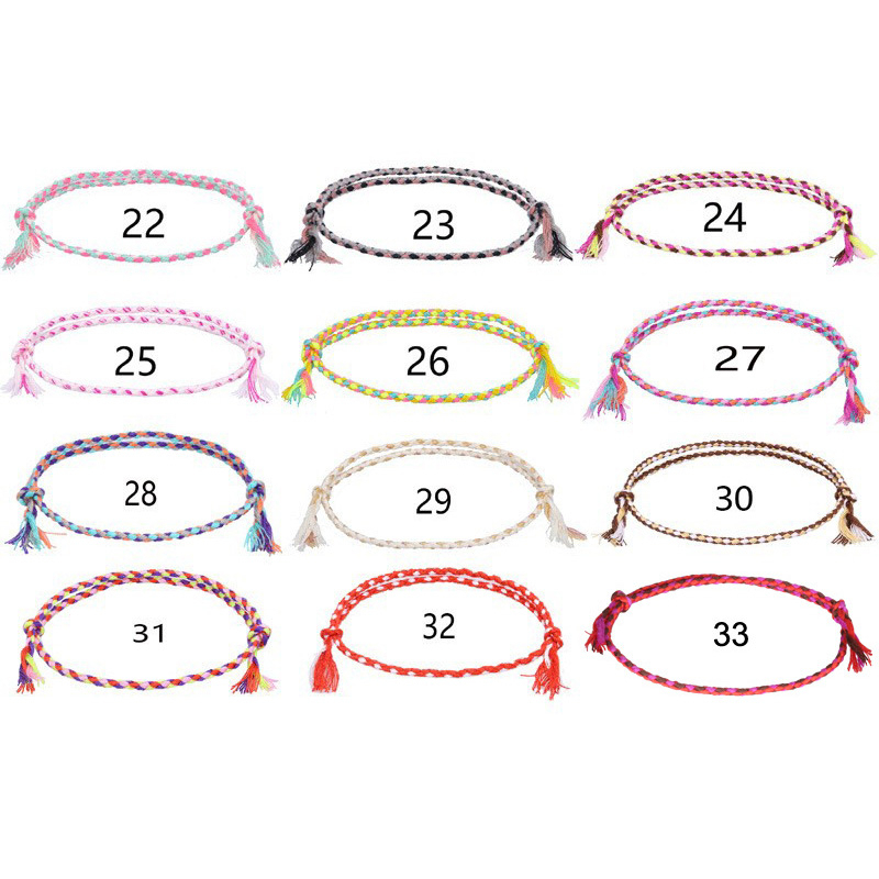 1 Vòng Tay Dây Bện Phối Tua Rua Nhiều Màu Thời Trang Cho Nam Và Nữ