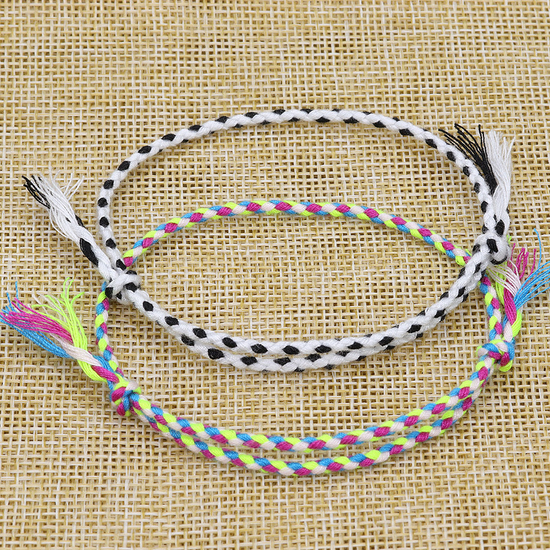 1 Vòng Tay Dây Bện Phối Tua Rua Nhiều Màu Thời Trang Cho Nam Và Nữ
