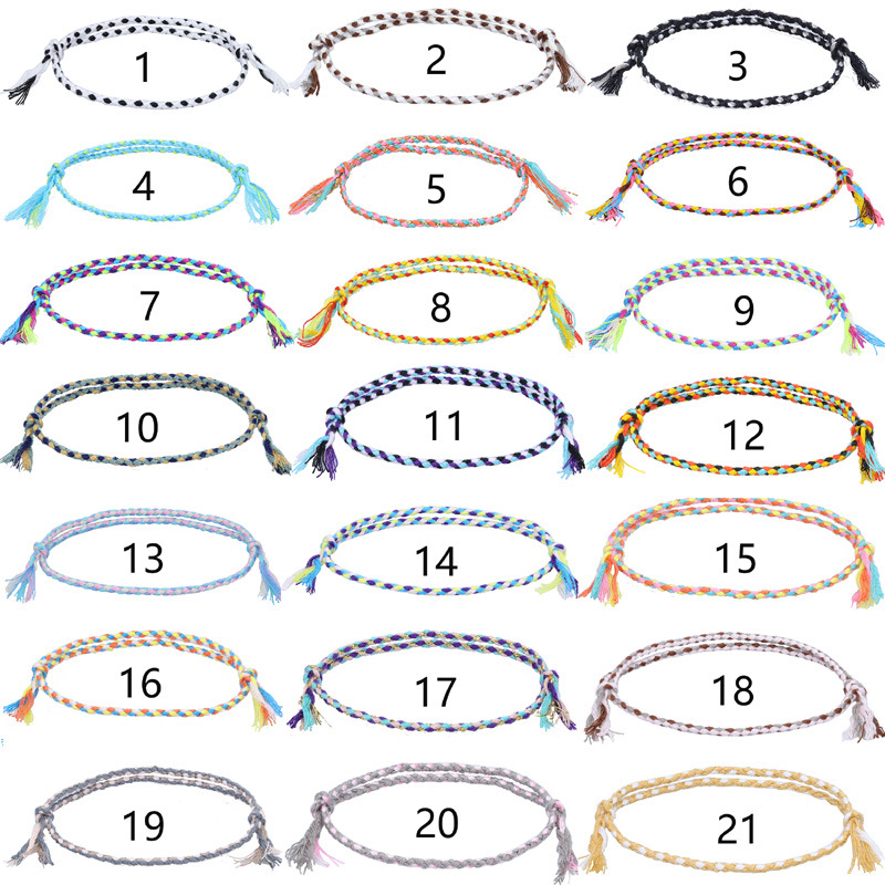 1 Vòng Tay Dây Bện Phối Tua Rua Nhiều Màu Thời Trang Cho Nam Và Nữ
