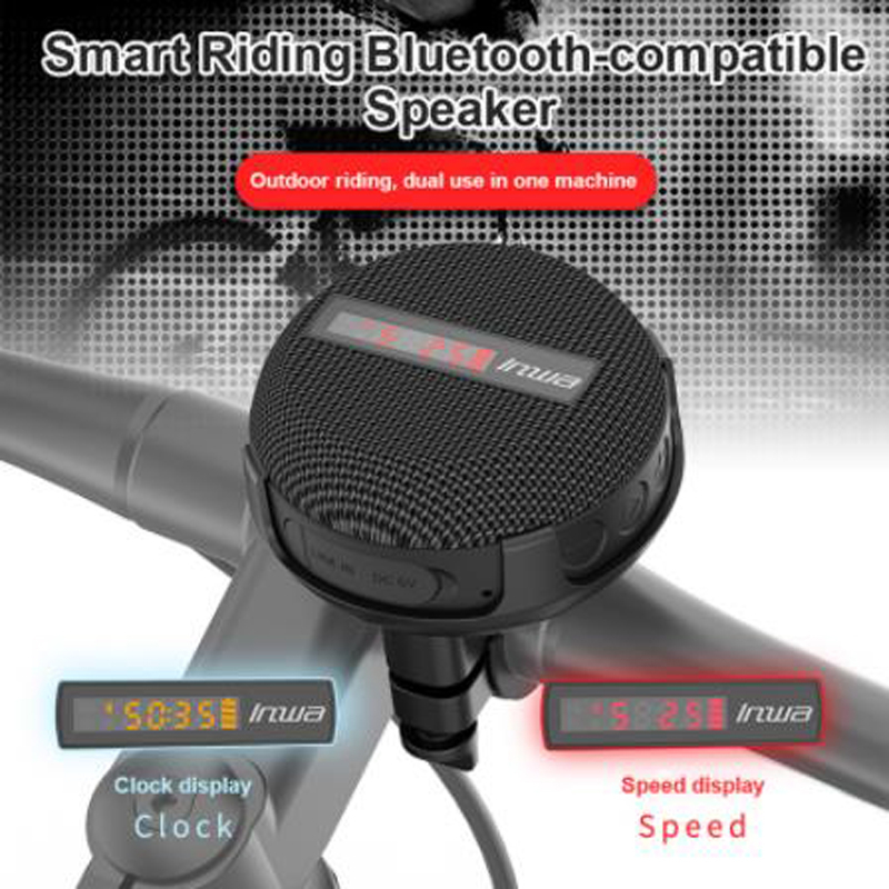 Loa Bluetooth Không Dây INWA Chống Nước Ipx65 Có Màn Hình LED Cho Xe Đạp / Xe Máy