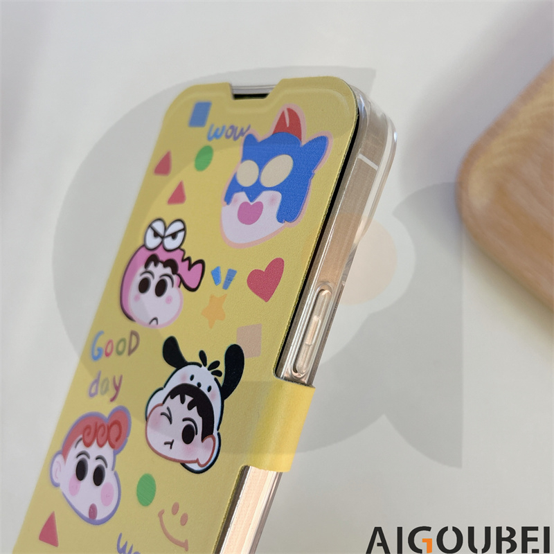 Bao Da Điện Thoại Nắp Lật Dễ Thương Bảo Vệ Toàn Diện Cho IPhone11 12 Pro Max 13 14 Pro Max