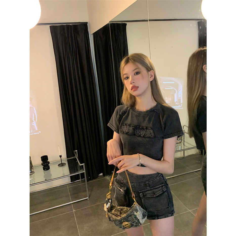 Cocory vn Áo Thun Tay Ngắn Dáng Ôm Thời Trang Mùa Hè Quyến Rũ Cho Nữ