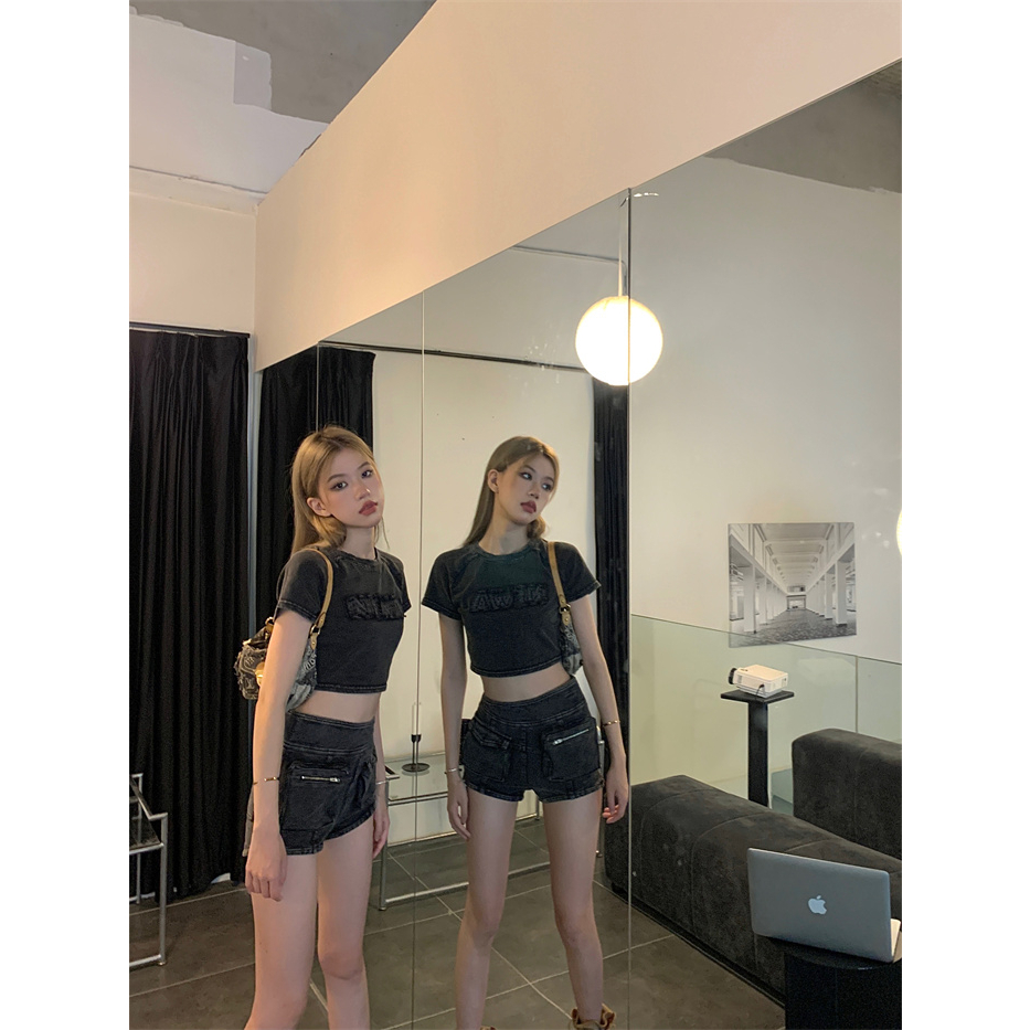 Cocory vn Áo Thun Tay Ngắn Dáng Ôm Thời Trang Mùa Hè Quyến Rũ Cho Nữ