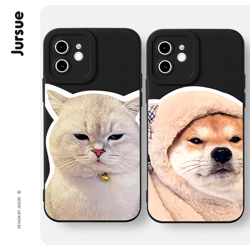 Ốp điện thoại JURSUE cặp đôi dễ thương đẹp bựa Cho iPhone 14 13 12 11 Pro Max SE 2020 X XR XS 8 7 ip 6S 6 Plus kute XYH1569