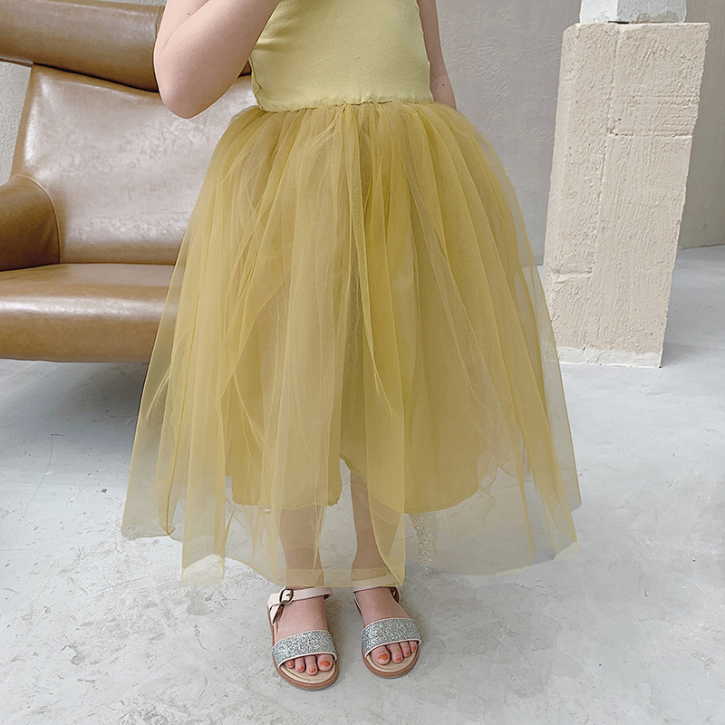 Cô gái ăn mặc, mùa hè cô gái nhỏ sling vest váy nhảy múa váy lụa váy bãi biển