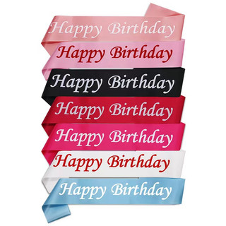 Chúc Mừng Sinh Nhật Satin Tất Sinh Nhật Phụ Kiện Trang Trí Dự Tiệc Happy Birthday Sash