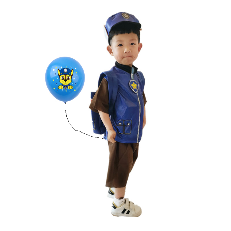 Trẻ em trai cô gái móng vuốt tuần tra trang phục cosplay T-shirt ngắn mũ túi trường Chase Marshall Skye quà sinh nhật Halloween bên váy