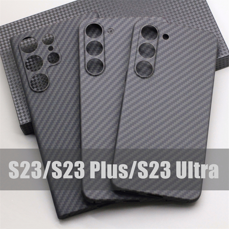 Ốp Điện Thoại Sợi Carbon Siêu Mỏng Cho Samsung Galaxy S23 S22 Ultra + Plus