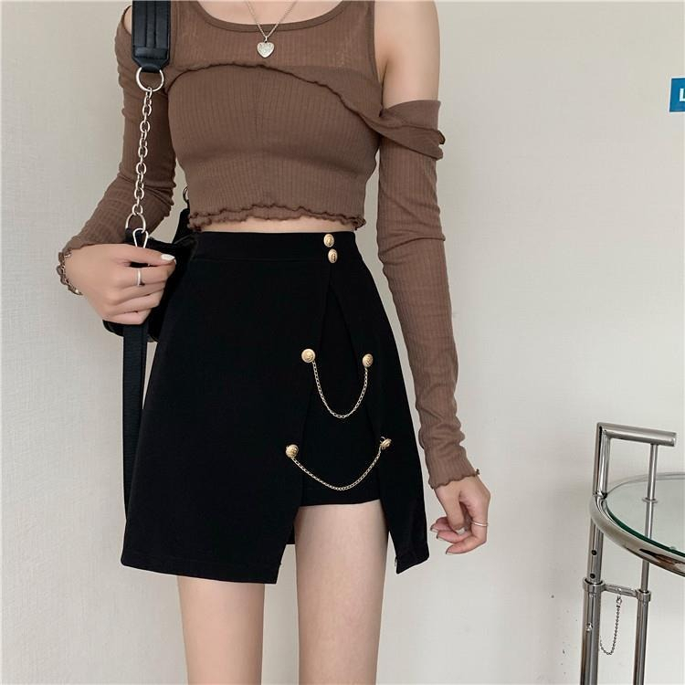 Chân váy jean Lưng Cao Thiết Kế Không Đồng Đều Thời Trang Mùa Hè Mới 2023